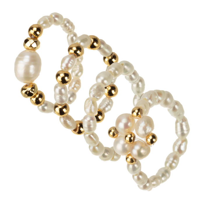 Freshwater Pearl Ring Stack