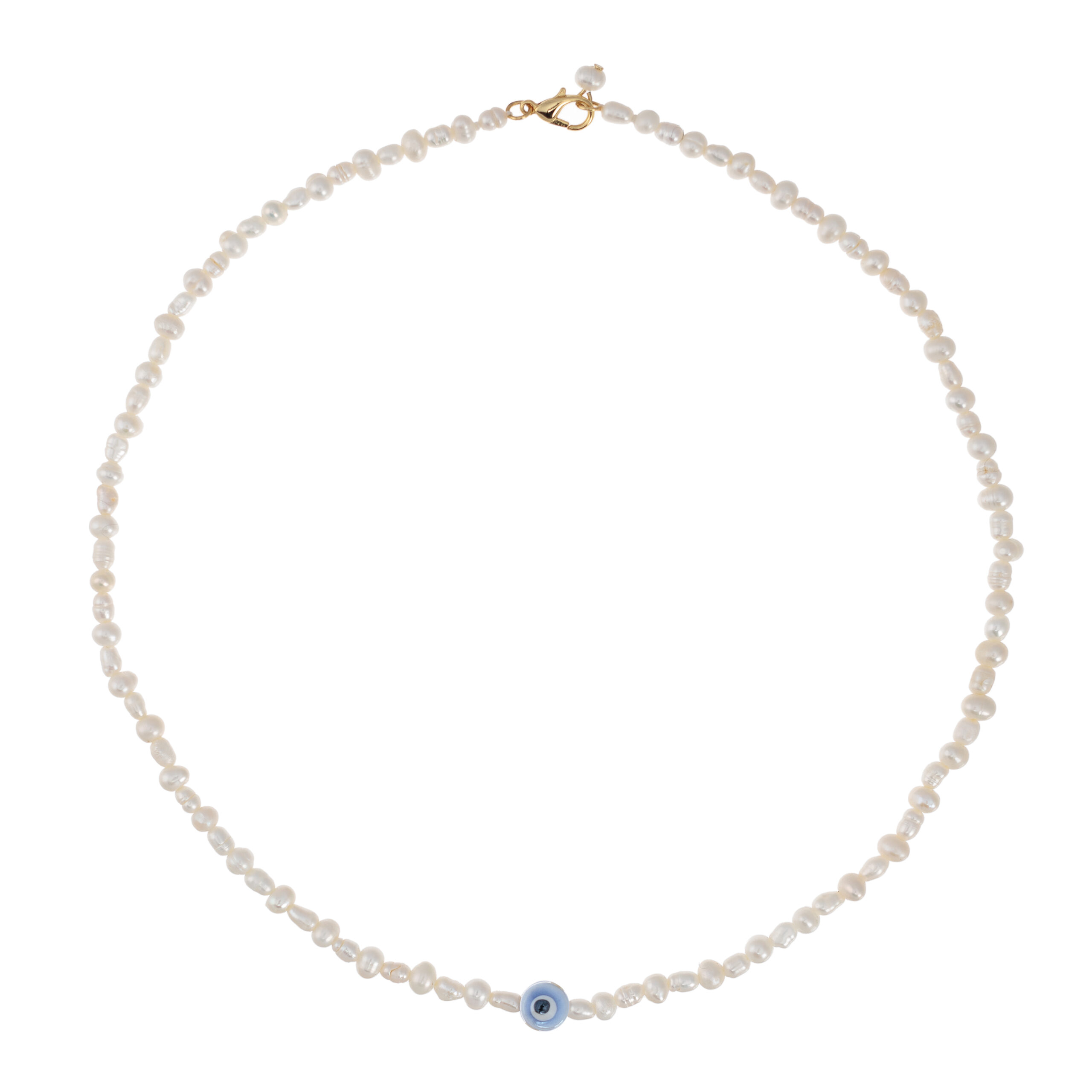 Evil Eye Pearl Necklace – Talis Chains