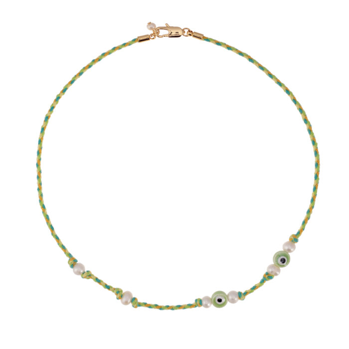 Santorini Cord Necklace- Lime