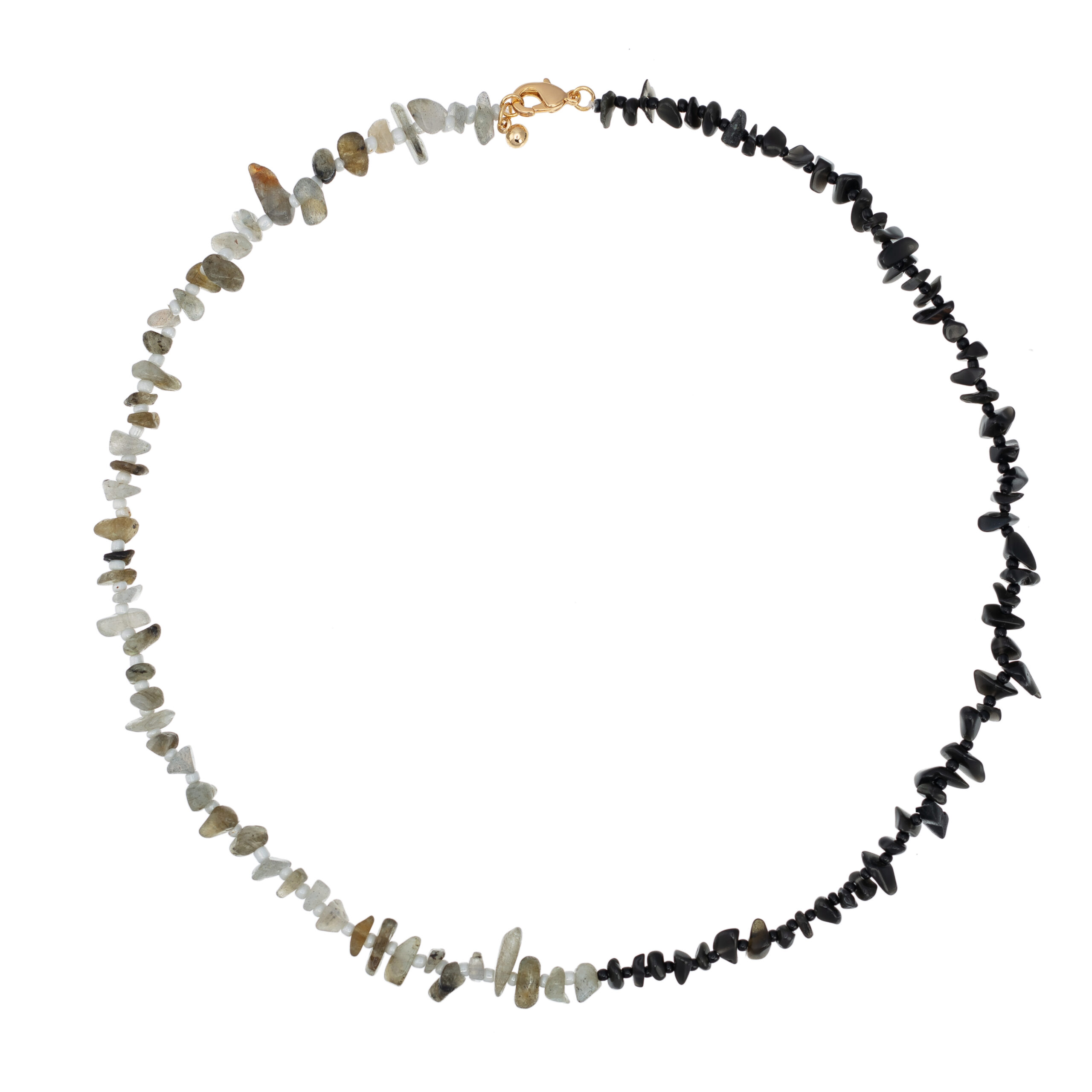 Talis Chains Chip Stone Necklace DUO Black £55