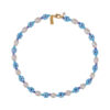 Evil Eye Pearl Necklace Blue £95