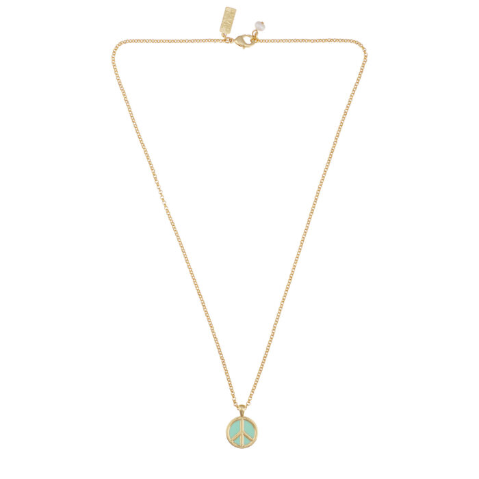 Peace Pendant Necklace - Mint - Image 2