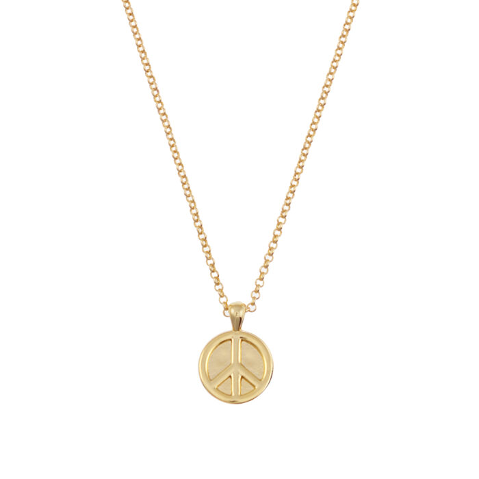 Peace Pendant Necklace- Gold