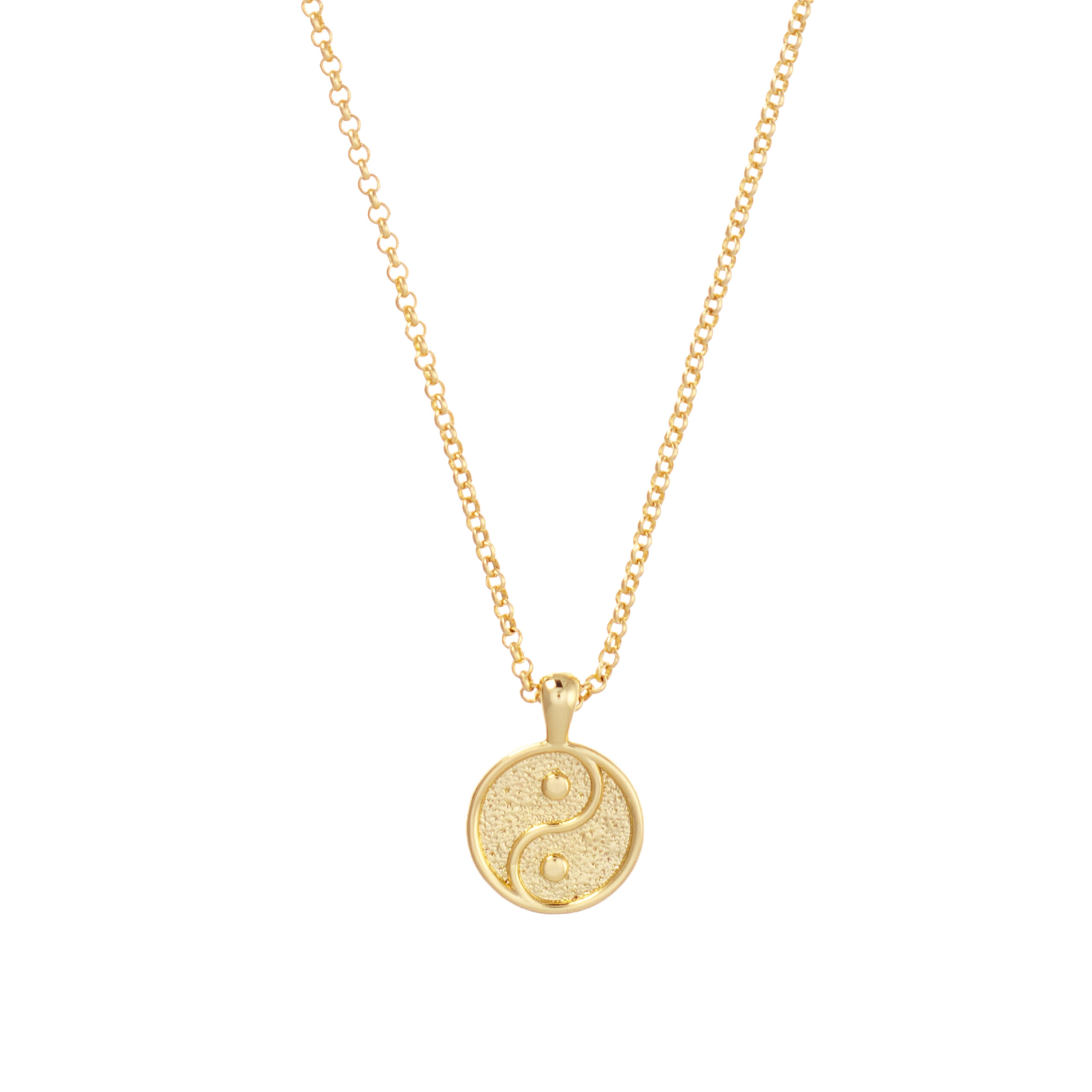 Talis Chain Yiin Yang Pendant Necklace Gold