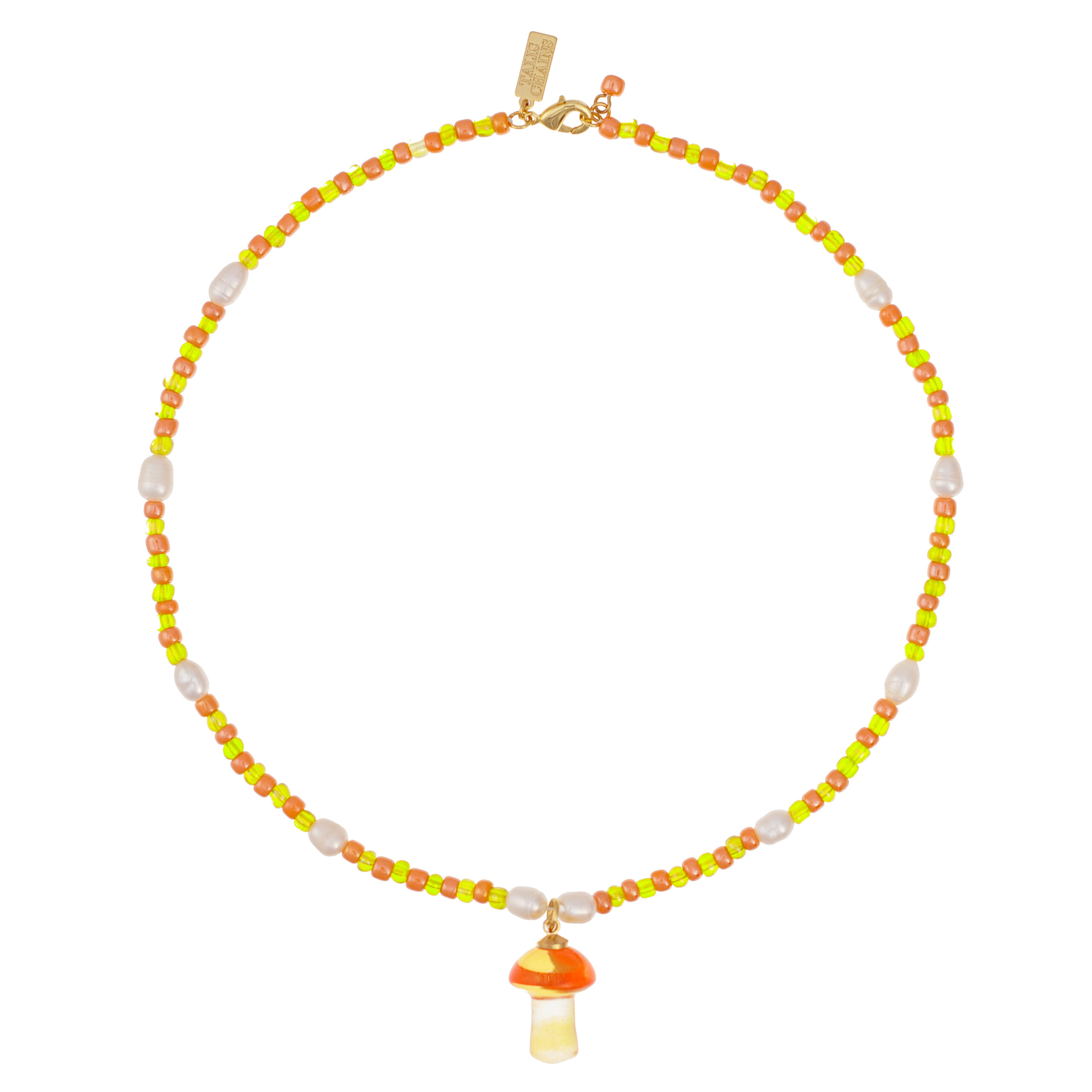 Talis Chains Mushroom Necklace Orange £55