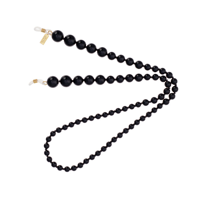 Pearl XL Sunglasses Chain- Black