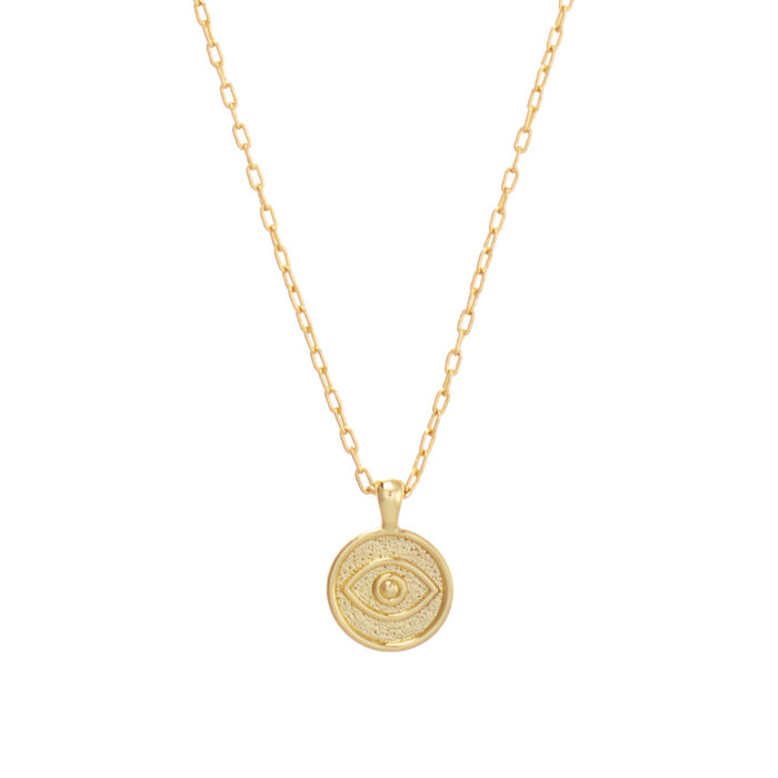 Evil Eye Pendant Necklace- Gold