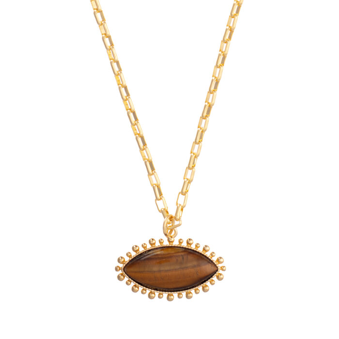 Tiger Eye Pendant Necklace