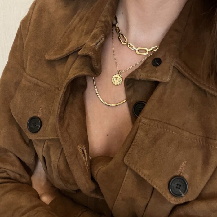 Evil Eye Pendant Necklace- Gold - Image 3