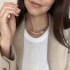 Miami Hearts Tennis Necklace- Gold - Thumbnail Image 2