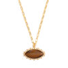 Tigers Eye Pendant Necklace - Thumbnail Image 1