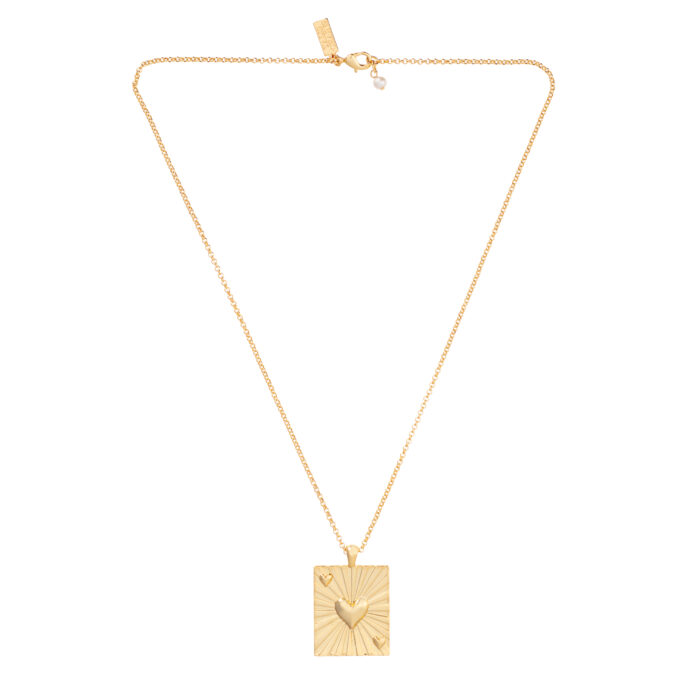 Heart On My Sleeve Pendant Necklace  - Gold - Image 2