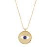 Evil Eye Disc Necklace- Gold - Thumbnail Image 1