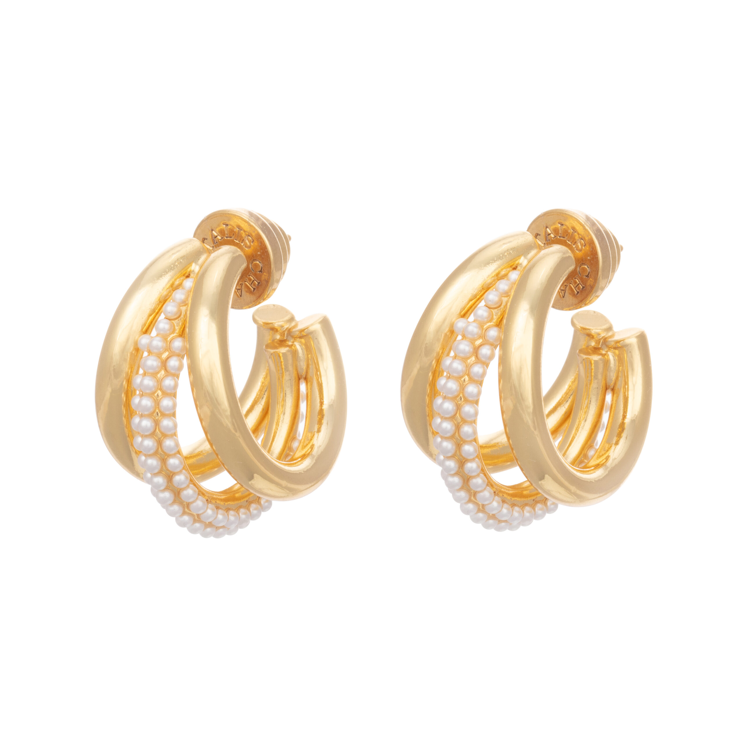 Claw Earrings- Pearl