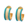 Manhattan Flat Hoops- Turquoise £85