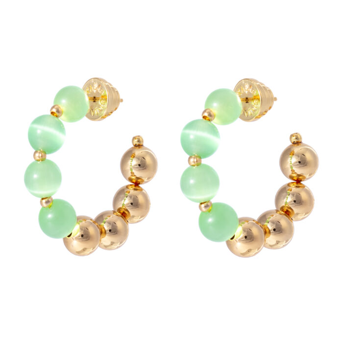 Tokyo Earrings- Green - Image 3