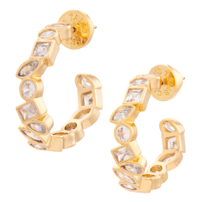 Deconstructed Cubic Zirconia Hoops - Image 2