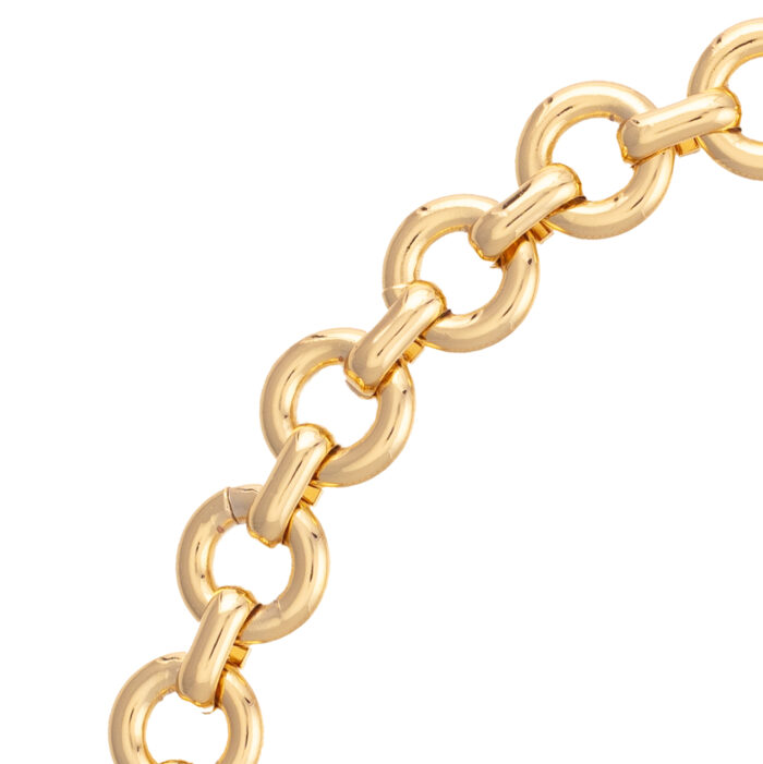 Chubby Link Choker Necklace- Gold - Image 2