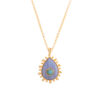 Pear Shaped Evil Eye Pendant Necklace- Blue Lace - Thumbnail Image 1