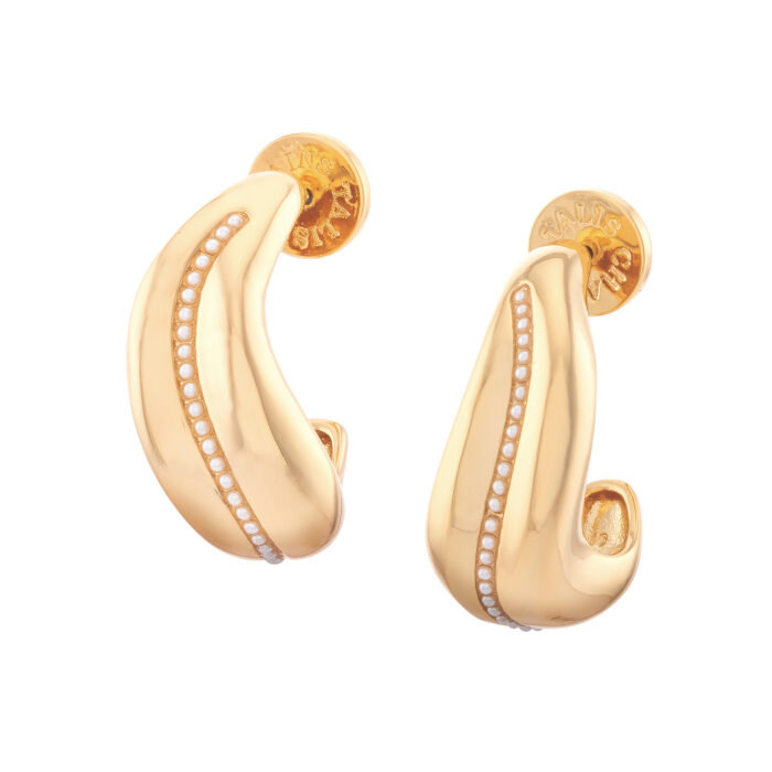 Wave Earrings- Pearl - Image 2