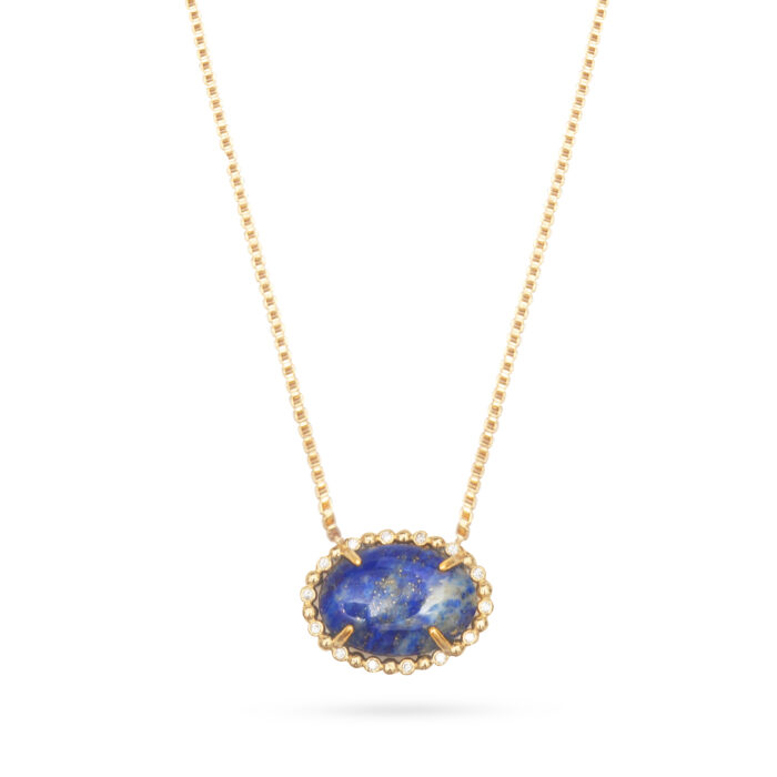 Button Choker- Lapis