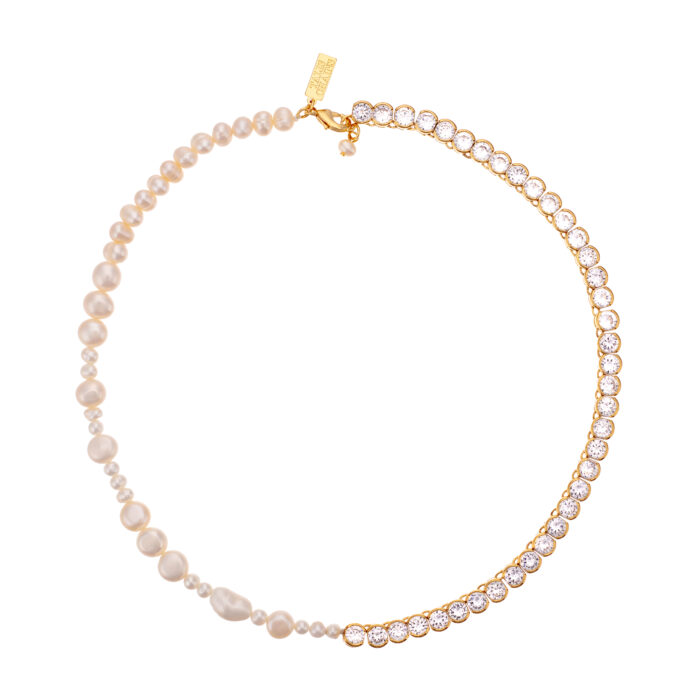 Pearl Necklace DUO- Cubic Zirconia