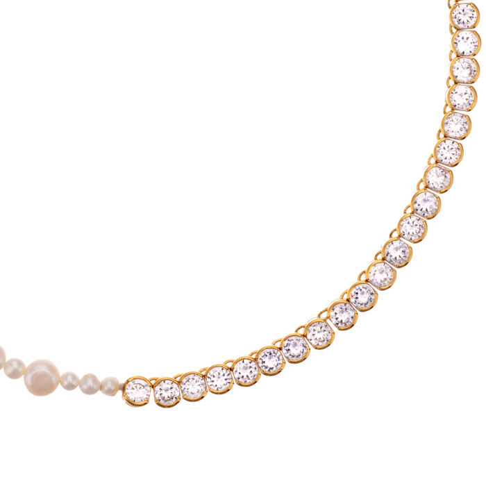 Pearl Necklace DUO- Cubic Zirconia - Image 2