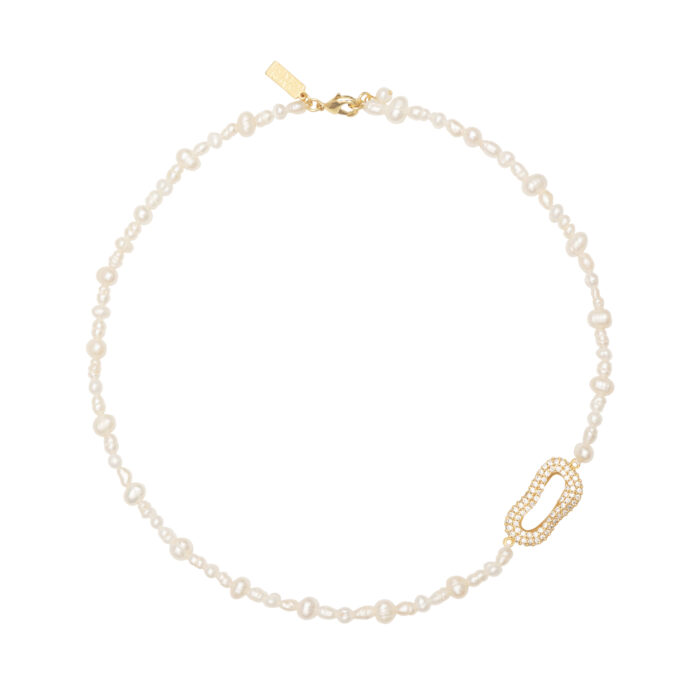 Boston Pearl Necklace- Cubic Zirconia