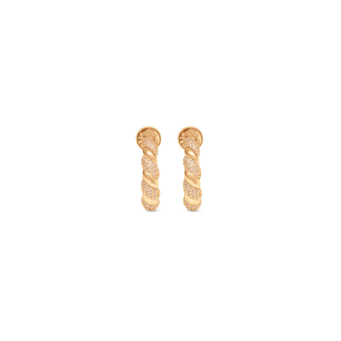 Baguette Hoops- Cubic Zirconia - Image 2