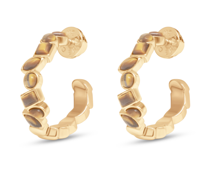 Deconstructed Hoops- Tiger Eye