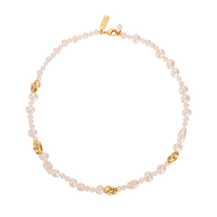 Pearl Parade Choker- Gold