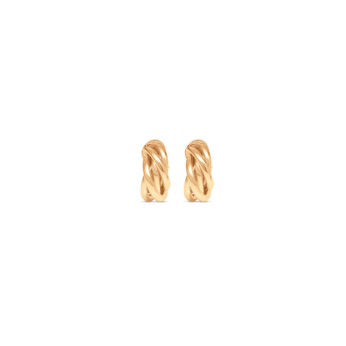 Chunky Twist Hoops- Gold - Image 2