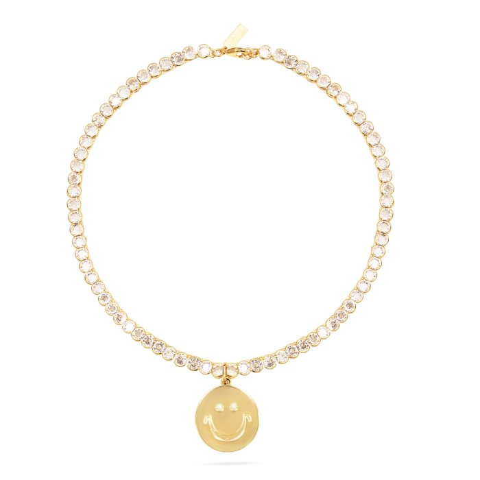 Have A Nice Day Necklace- Cubic Zirconia