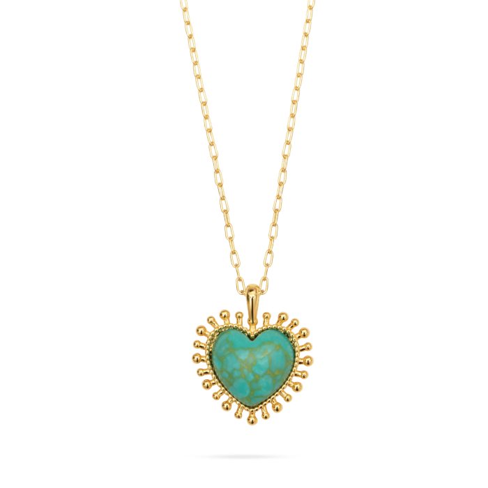 Mini-Heart-Pendant-Necklace--Turquoise
