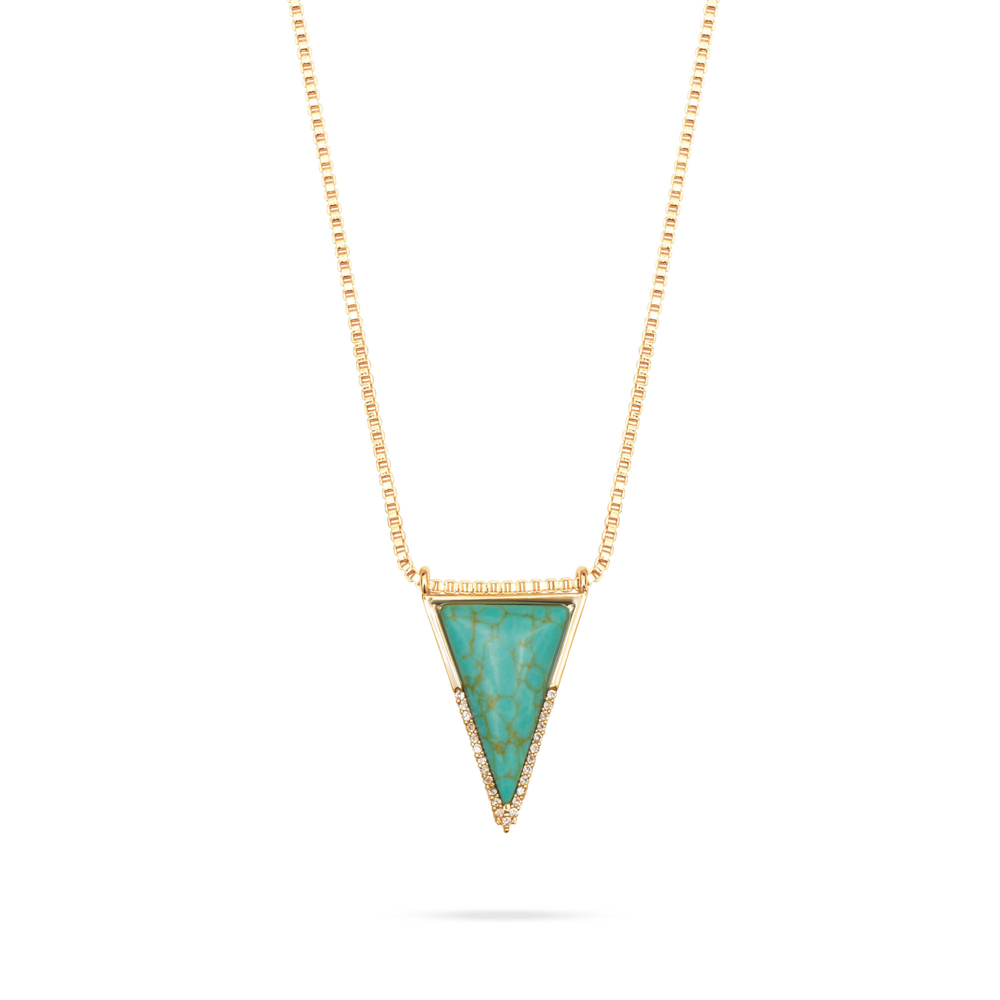 Triangle-Pendant-Necklace--Turquoise