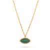 Malachaite Eye Pendant Necklace
