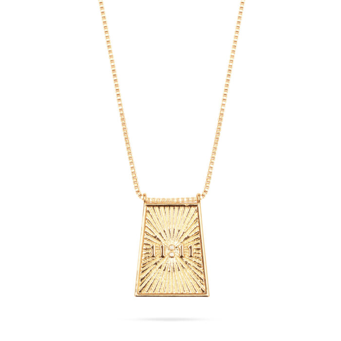 11:11 Pendant Necklace- Gold