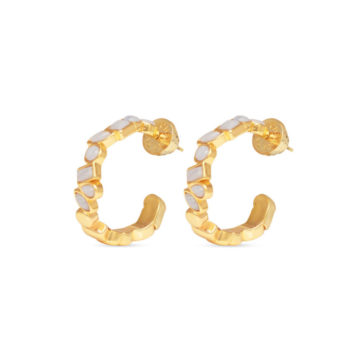 Deconstructed Hoops- Blue Lace