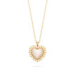 Mini Heart Pendant Necklace- Mother of Pearl - Thumbnail Image 1