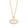 White Opal Eye Pendant Necklace - Thumbnail Image 1