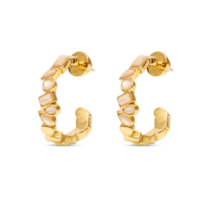 Deconstructed Hoops- Mother of Pearl