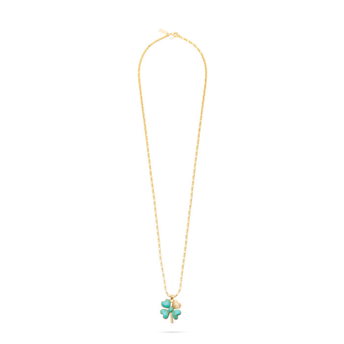 Lucky Me Pendant Necklace- Turquoise - Image 2