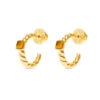 Everyday Twist Hoops- Tiger's Eye - Thumbnail Image 1