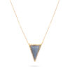 Triangle Pendant Necklace- Blue Lace - Thumbnail Image 1
