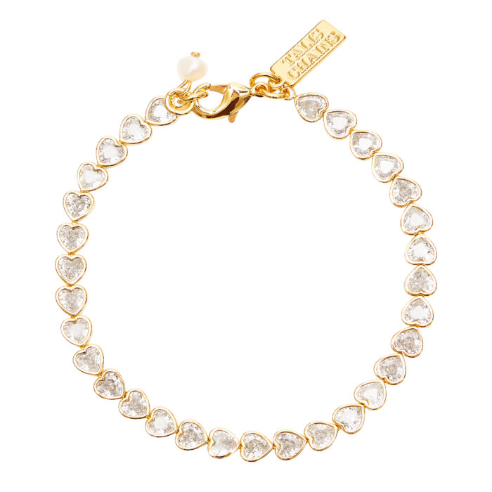 Hearts Tennis Bracelet- Gold