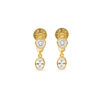 CZ One Drop Huggie Earrings- Gold - Thumbnail Image 1