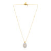 Oval Stone Pendant Necklace- Opal - Thumbnail Image 2