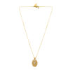 Oval Stone Pendant Necklace- Green Jade - Thumbnail Image 2