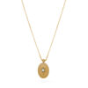 Oval Stone Pendant Necklace- Green Jade - Thumbnail Image 1