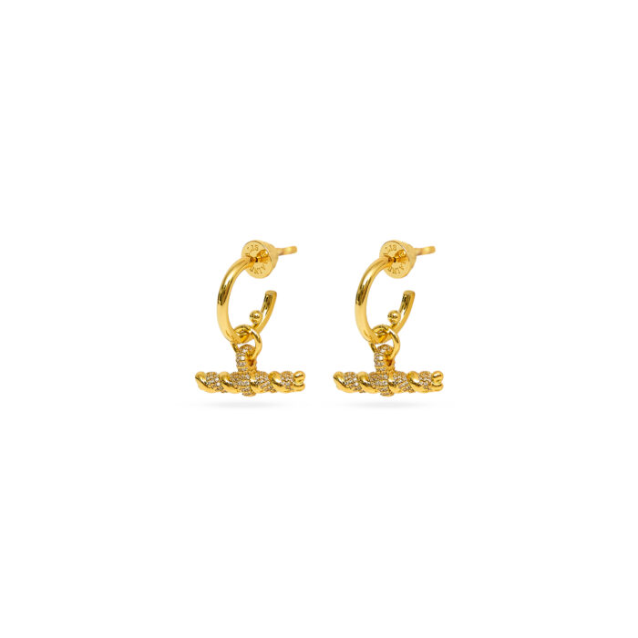 T- Bar Earrings- CZ